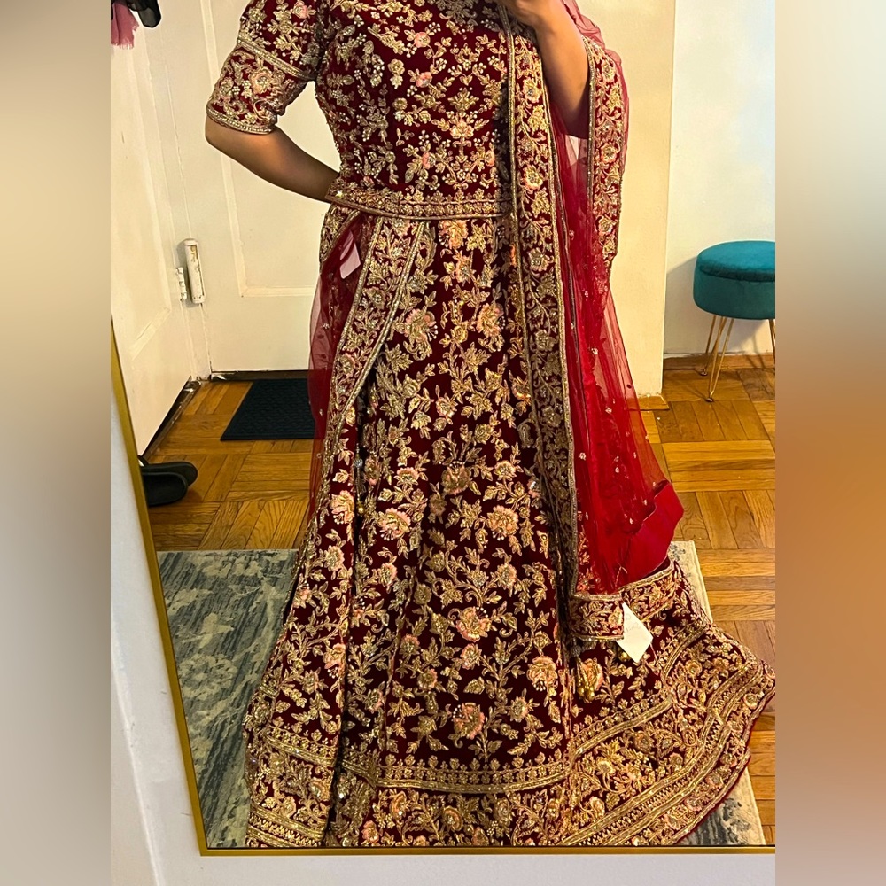 New Bridal Lehenga Burgundy